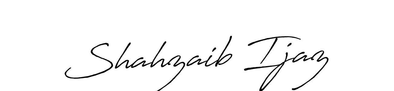 The best way (Antro_Vectra_Bolder) to make a short signature is to pick only two or three words in your name. The name Shahzaib Ijaz include a total of six letters. For converting this name. Shahzaib Ijaz signature style 7 images and pictures png