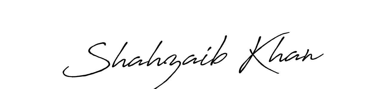 Make a beautiful signature design for name Shahzaib Khan. With this signature (Antro_Vectra_Bolder) style, you can create a handwritten signature for free. Shahzaib Khan signature style 7 images and pictures png