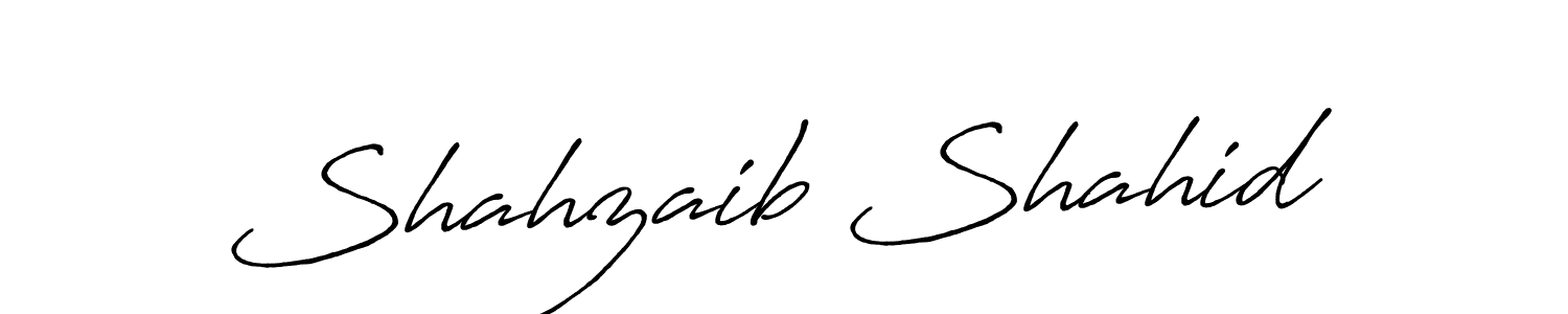 Use a signature maker to create a handwritten signature online. With this signature software, you can design (Antro_Vectra_Bolder) your own signature for name Shahzaib Shahid. Shahzaib Shahid signature style 7 images and pictures png