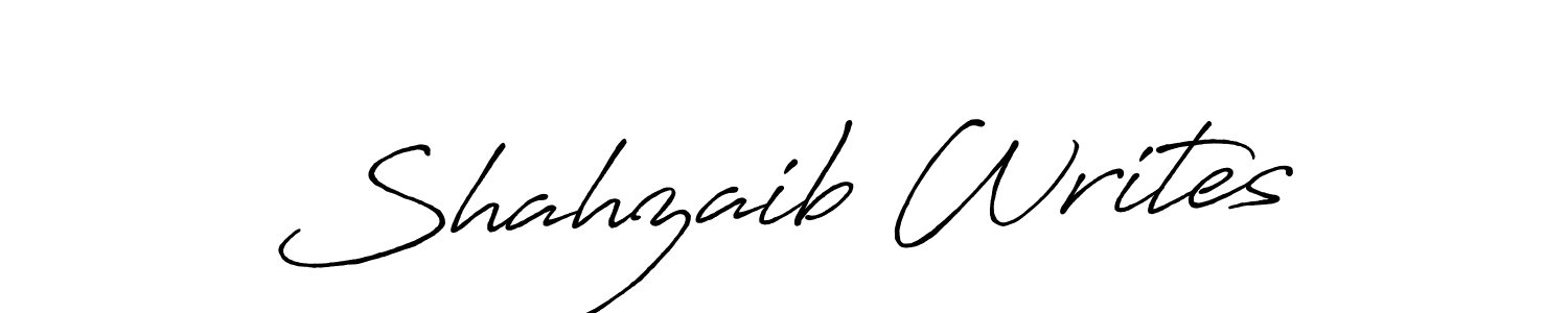 Use a signature maker to create a handwritten signature online. With this signature software, you can design (Antro_Vectra_Bolder) your own signature for name Shahzaib Writes. Shahzaib Writes signature style 7 images and pictures png