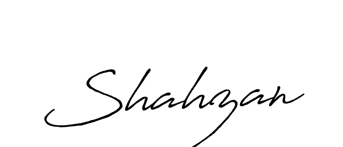 Use a signature maker to create a handwritten signature online. With this signature software, you can design (Antro_Vectra_Bolder) your own signature for name Shahzan. Shahzan signature style 7 images and pictures png