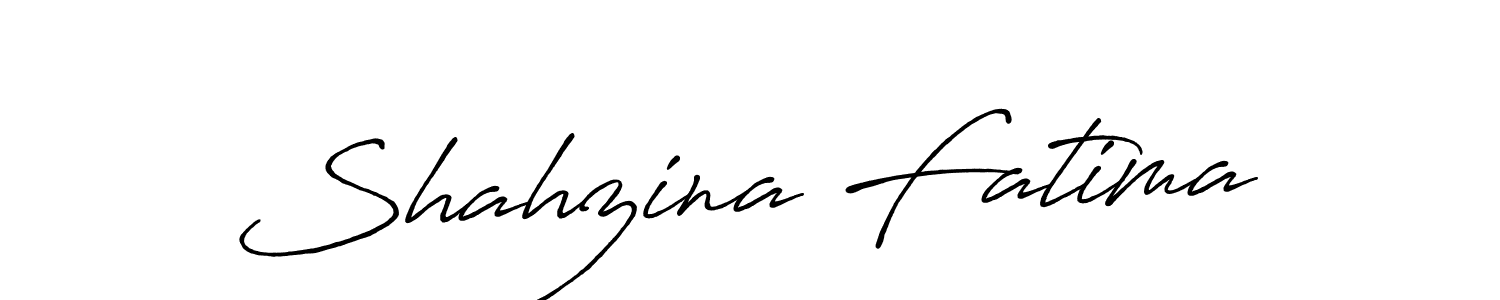 Create a beautiful signature design for name Shahzina Fatima. With this signature (Antro_Vectra_Bolder) fonts, you can make a handwritten signature for free. Shahzina Fatima signature style 7 images and pictures png