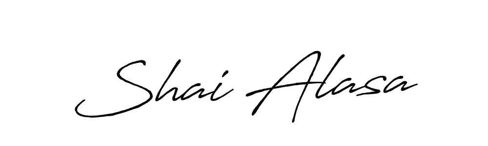 How to make Shai Alasa signature? Antro_Vectra_Bolder is a professional autograph style. Create handwritten signature for Shai Alasa name. Shai Alasa signature style 7 images and pictures png