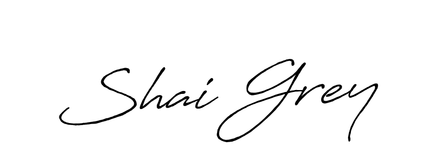 Design your own signature with our free online signature maker. With this signature software, you can create a handwritten (Antro_Vectra_Bolder) signature for name Shai Grey. Shai Grey signature style 7 images and pictures png