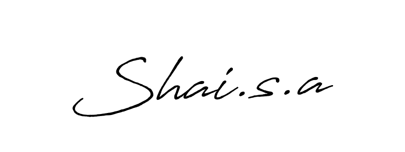 The best way (Antro_Vectra_Bolder) to make a short signature is to pick only two or three words in your name. The name Shai.s.a include a total of six letters. For converting this name. Shai.s.a signature style 7 images and pictures png