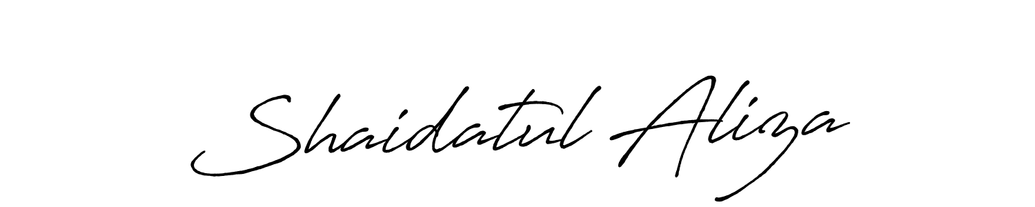 You should practise on your own different ways (Antro_Vectra_Bolder) to write your name (Shaidatul Aliza) in signature. don't let someone else do it for you. Shaidatul Aliza signature style 7 images and pictures png