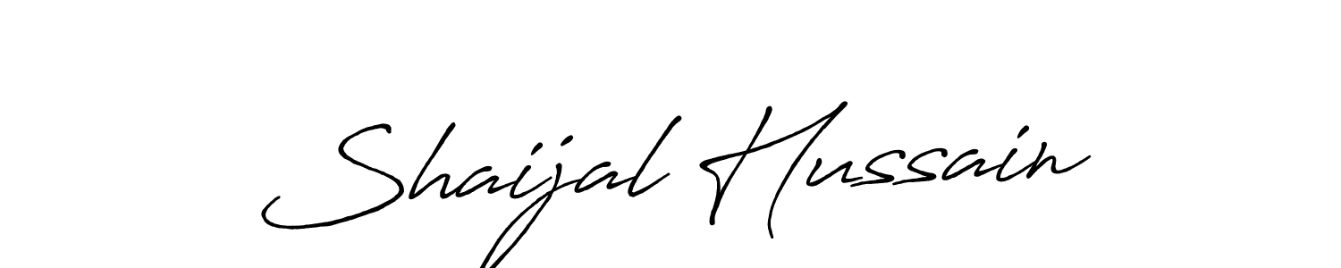 Create a beautiful signature design for name Shaijal Hussain. With this signature (Antro_Vectra_Bolder) fonts, you can make a handwritten signature for free. Shaijal Hussain signature style 7 images and pictures png