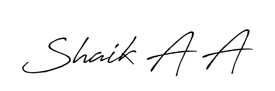 Make a beautiful signature design for name Shaik A A. Use this online signature maker to create a handwritten signature for free. Shaik A A signature style 7 images and pictures png