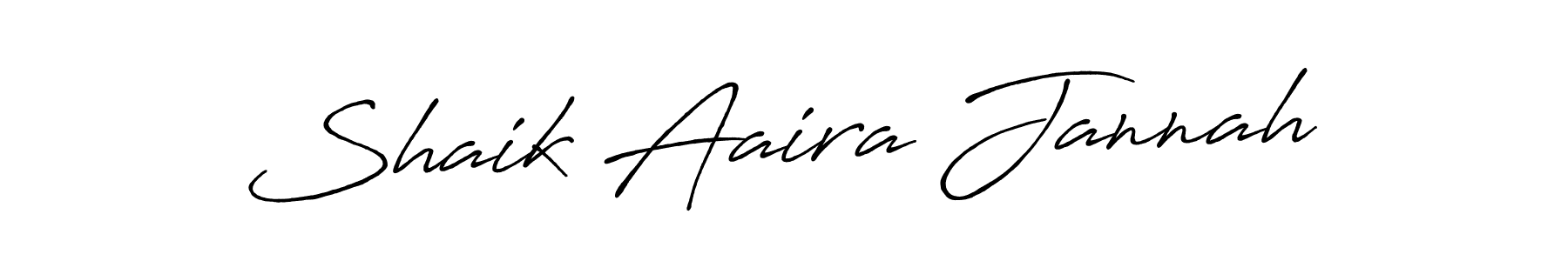 Make a beautiful signature design for name Shaik Aaira Jannah. Use this online signature maker to create a handwritten signature for free. Shaik Aaira Jannah signature style 7 images and pictures png