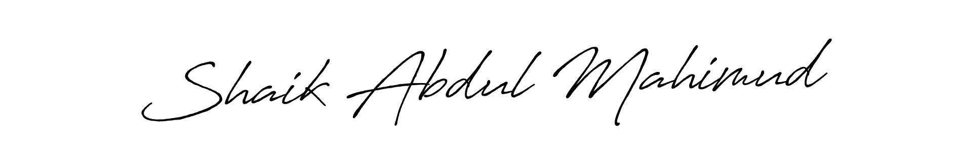How to make Shaik Abdul Mahimud signature? Antro_Vectra_Bolder is a professional autograph style. Create handwritten signature for Shaik Abdul Mahimud name. Shaik Abdul Mahimud signature style 7 images and pictures png