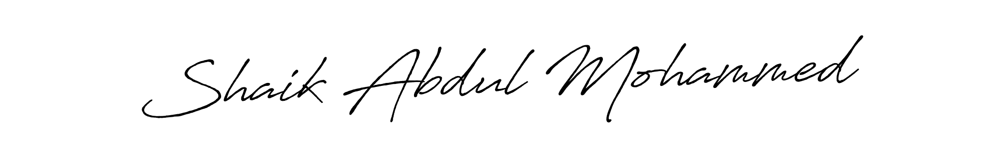 How to make Shaik Abdul Mohammed signature? Antro_Vectra_Bolder is a professional autograph style. Create handwritten signature for Shaik Abdul Mohammed name. Shaik Abdul Mohammed signature style 7 images and pictures png