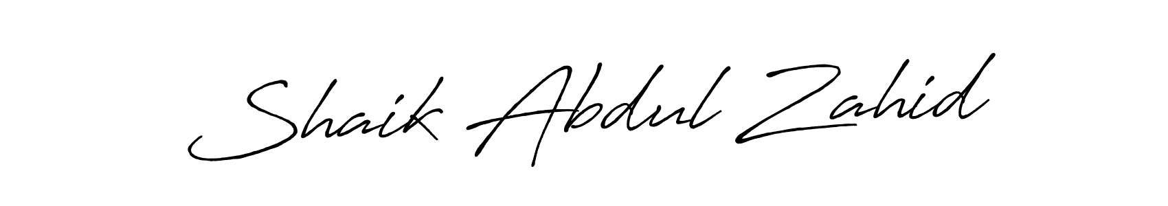 Create a beautiful signature design for name Shaik Abdul Zahid. With this signature (Antro_Vectra_Bolder) fonts, you can make a handwritten signature for free. Shaik Abdul Zahid signature style 7 images and pictures png