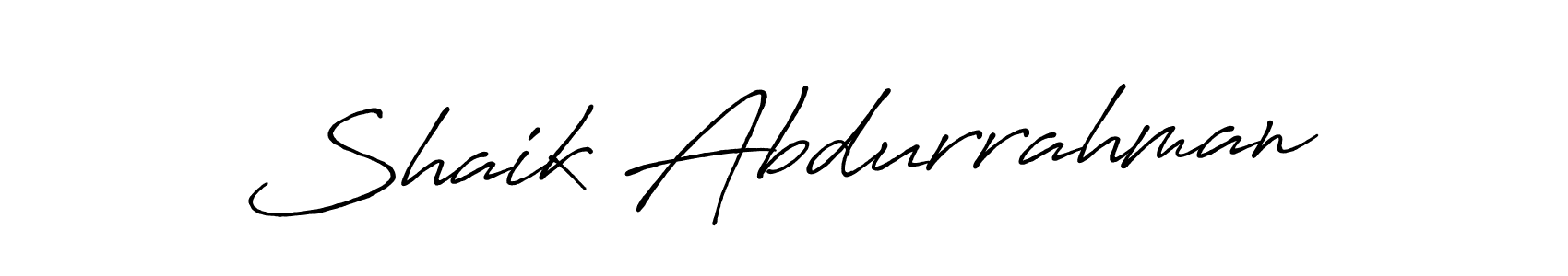Use a signature maker to create a handwritten signature online. With this signature software, you can design (Antro_Vectra_Bolder) your own signature for name Shaik Abdurrahman. Shaik Abdurrahman signature style 7 images and pictures png