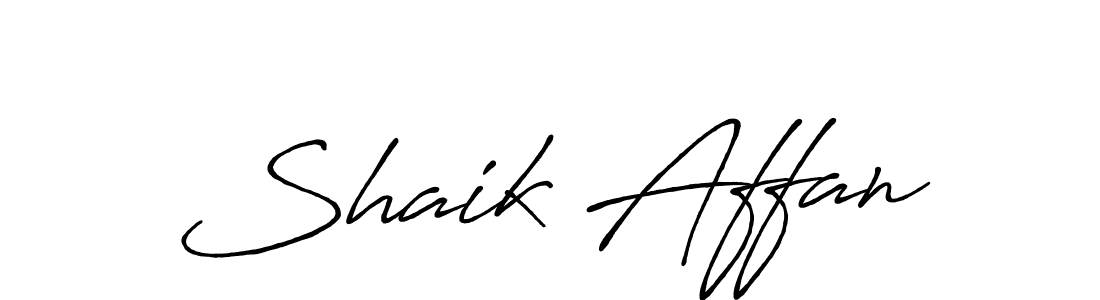Design your own signature with our free online signature maker. With this signature software, you can create a handwritten (Antro_Vectra_Bolder) signature for name Shaik Affan. Shaik Affan signature style 7 images and pictures png