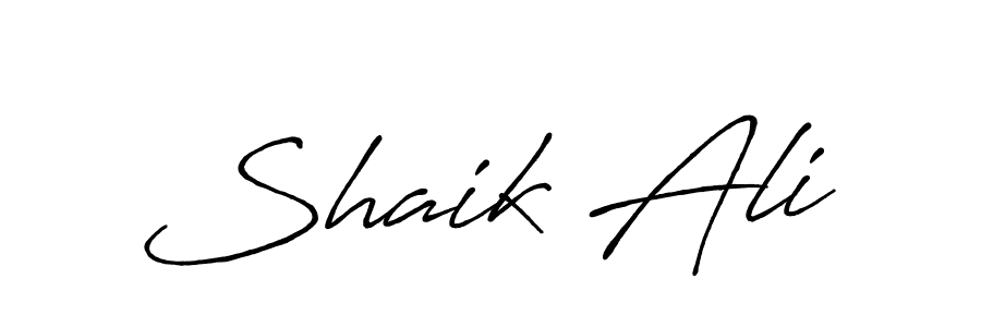 Shaik Ali stylish signature style. Best Handwritten Sign (Antro_Vectra_Bolder) for my name. Handwritten Signature Collection Ideas for my name Shaik Ali. Shaik Ali signature style 7 images and pictures png