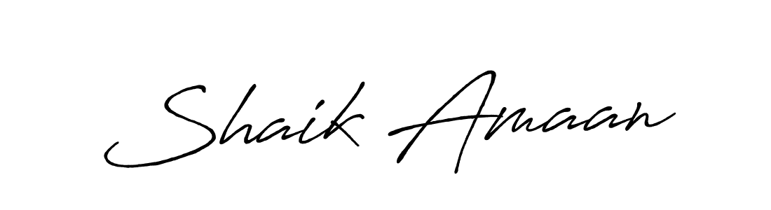How to make Shaik Amaan signature? Antro_Vectra_Bolder is a professional autograph style. Create handwritten signature for Shaik Amaan name. Shaik Amaan signature style 7 images and pictures png