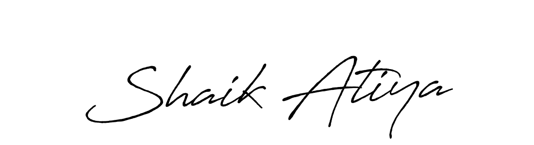 How to make Shaik Atiya signature? Antro_Vectra_Bolder is a professional autograph style. Create handwritten signature for Shaik Atiya name. Shaik Atiya signature style 7 images and pictures png