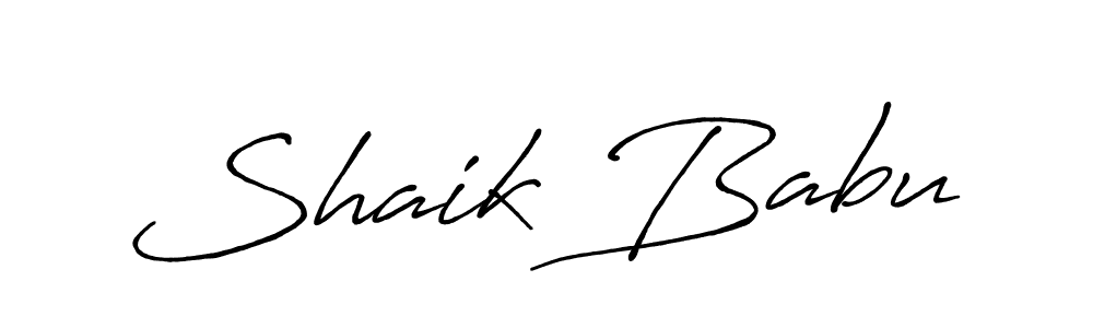 How to make Shaik Babu name signature. Use Antro_Vectra_Bolder style for creating short signs online. This is the latest handwritten sign. Shaik Babu signature style 7 images and pictures png