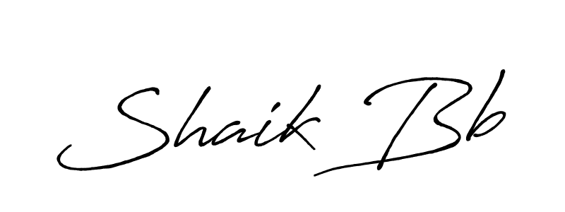 Create a beautiful signature design for name Shaik Bb. With this signature (Antro_Vectra_Bolder) fonts, you can make a handwritten signature for free. Shaik Bb signature style 7 images and pictures png