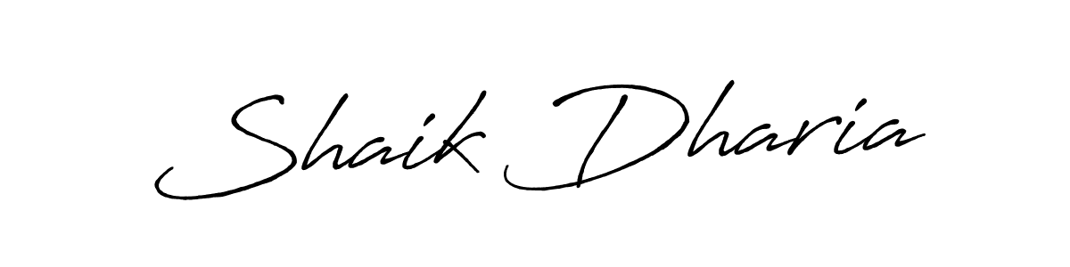 Use a signature maker to create a handwritten signature online. With this signature software, you can design (Antro_Vectra_Bolder) your own signature for name Shaik Dharia. Shaik Dharia signature style 7 images and pictures png