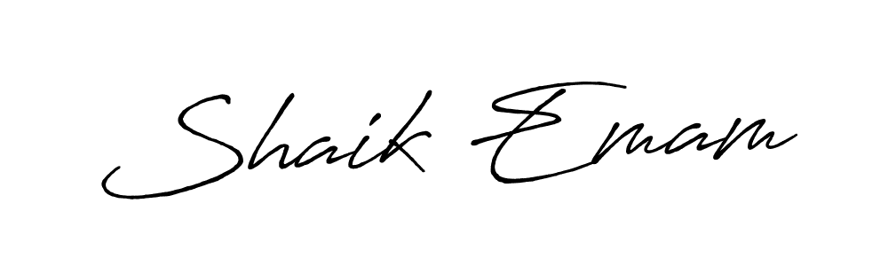 Make a short Shaik Emam signature style. Manage your documents anywhere anytime using Antro_Vectra_Bolder. Create and add eSignatures, submit forms, share and send files easily. Shaik Emam signature style 7 images and pictures png