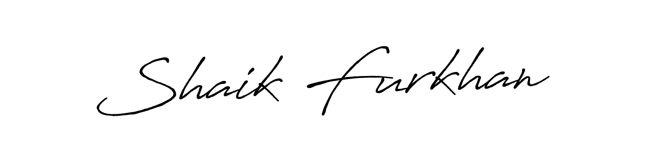 Antro_Vectra_Bolder is a professional signature style that is perfect for those who want to add a touch of class to their signature. It is also a great choice for those who want to make their signature more unique. Get Shaik Furkhan name to fancy signature for free. Shaik Furkhan signature style 7 images and pictures png