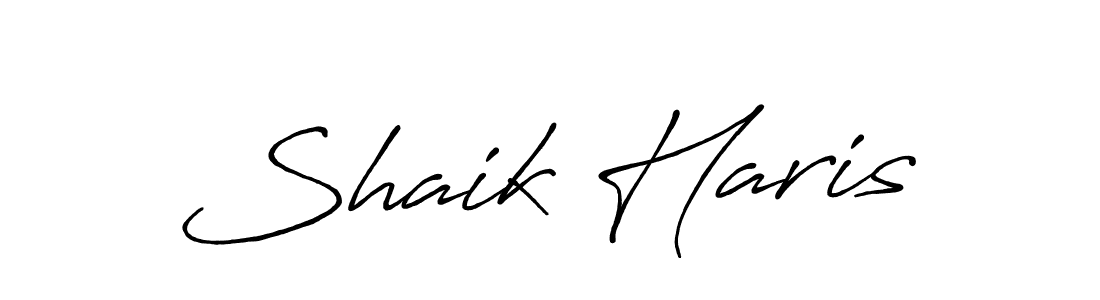 Also we have Shaik Haris name is the best signature style. Create professional handwritten signature collection using Antro_Vectra_Bolder autograph style. Shaik Haris signature style 7 images and pictures png