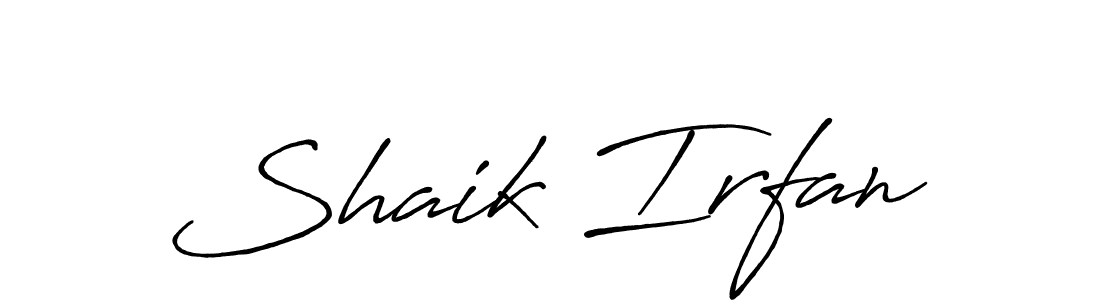 Shaik Irfan stylish signature style. Best Handwritten Sign (Antro_Vectra_Bolder) for my name. Handwritten Signature Collection Ideas for my name Shaik Irfan. Shaik Irfan signature style 7 images and pictures png