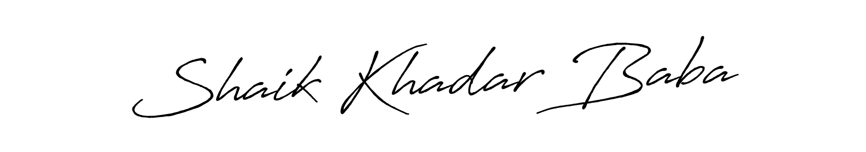 How to make Shaik Khadar Baba signature? Antro_Vectra_Bolder is a professional autograph style. Create handwritten signature for Shaik Khadar Baba name. Shaik Khadar Baba signature style 7 images and pictures png
