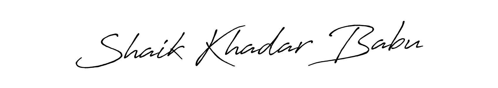 This is the best signature style for the Shaik Khadar Babu name. Also you like these signature font (Antro_Vectra_Bolder). Mix name signature. Shaik Khadar Babu signature style 7 images and pictures png
