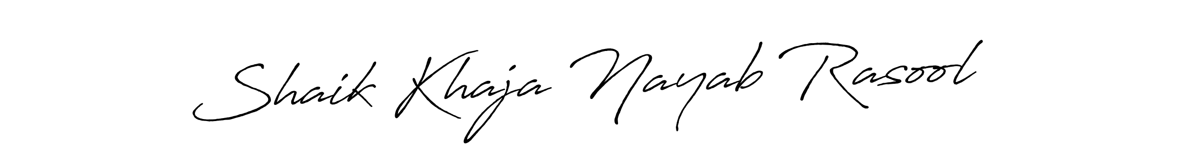 Design your own signature with our free online signature maker. With this signature software, you can create a handwritten (Antro_Vectra_Bolder) signature for name Shaik Khaja Nayab Rasool. Shaik Khaja Nayab Rasool signature style 7 images and pictures png