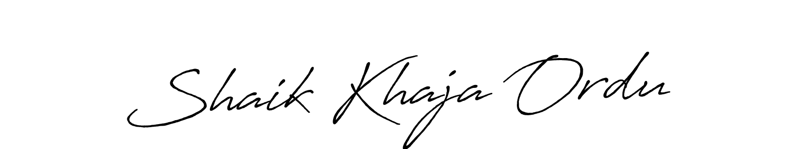 Also You can easily find your signature by using the search form. We will create Shaik Khaja Ordu name handwritten signature images for you free of cost using Antro_Vectra_Bolder sign style. Shaik Khaja Ordu signature style 7 images and pictures png