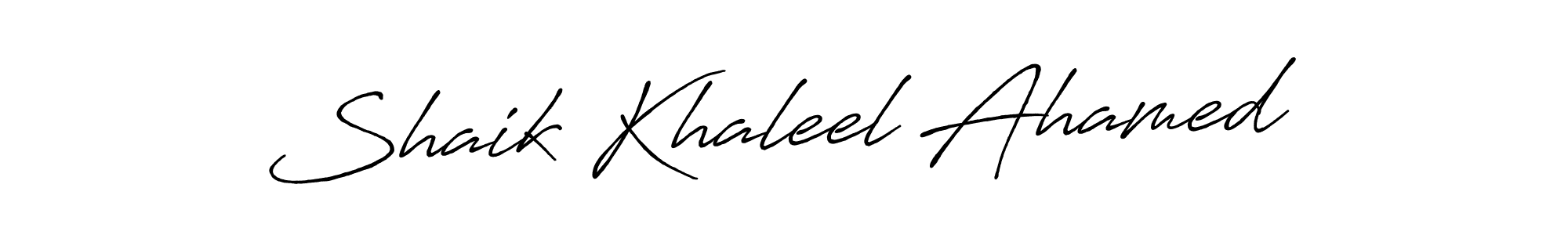 Also You can easily find your signature by using the search form. We will create Shaik Khaleel Ahamed name handwritten signature images for you free of cost using Antro_Vectra_Bolder sign style. Shaik Khaleel Ahamed signature style 7 images and pictures png