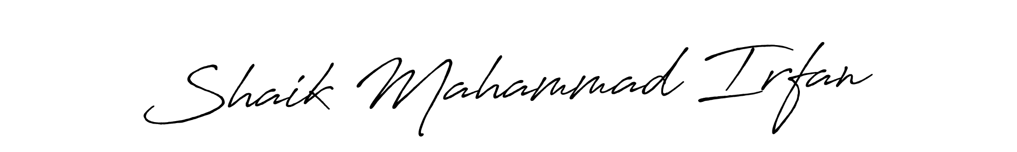 Also we have Shaik Mahammad Irfan name is the best signature style. Create professional handwritten signature collection using Antro_Vectra_Bolder autograph style. Shaik Mahammad Irfan signature style 7 images and pictures png