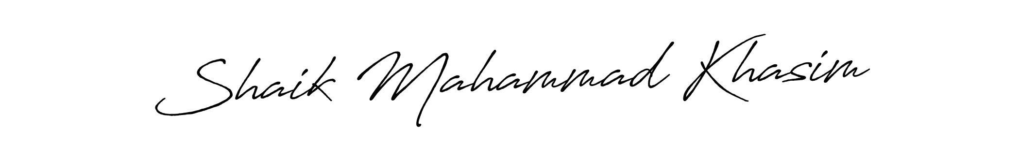 Make a beautiful signature design for name Shaik Mahammad Khasim. With this signature (Antro_Vectra_Bolder) style, you can create a handwritten signature for free. Shaik Mahammad Khasim signature style 7 images and pictures png