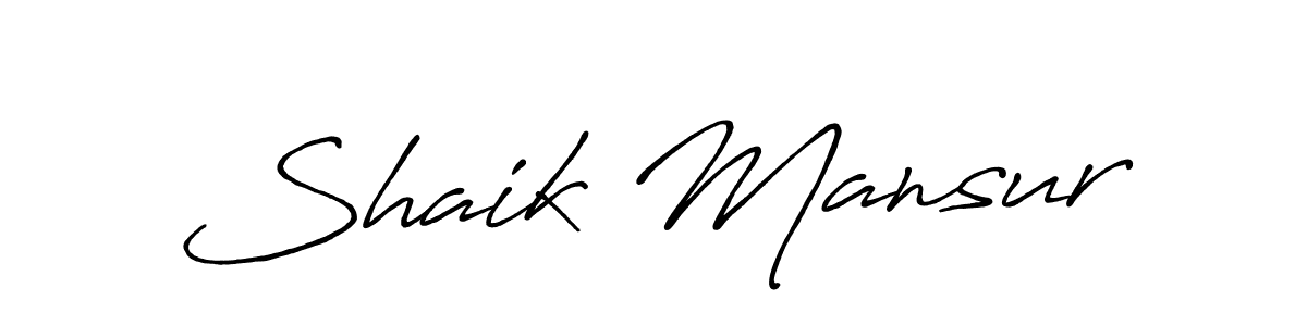 Use a signature maker to create a handwritten signature online. With this signature software, you can design (Antro_Vectra_Bolder) your own signature for name Shaik Mansur. Shaik Mansur signature style 7 images and pictures png