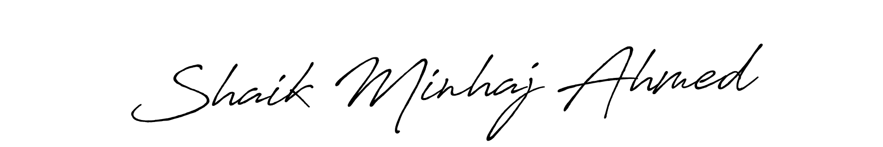 Antro_Vectra_Bolder is a professional signature style that is perfect for those who want to add a touch of class to their signature. It is also a great choice for those who want to make their signature more unique. Get Shaik Minhaj Ahmed name to fancy signature for free. Shaik Minhaj Ahmed signature style 7 images and pictures png