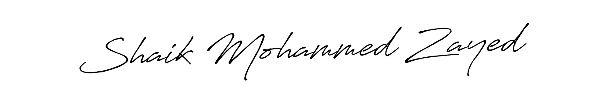 Design your own signature with our free online signature maker. With this signature software, you can create a handwritten (Antro_Vectra_Bolder) signature for name Shaik Mohammed Zayed. Shaik Mohammed Zayed signature style 7 images and pictures png