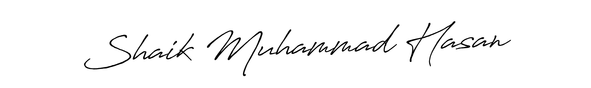 Shaik Muhammad Hasan stylish signature style. Best Handwritten Sign (Antro_Vectra_Bolder) for my name. Handwritten Signature Collection Ideas for my name Shaik Muhammad Hasan. Shaik Muhammad Hasan signature style 7 images and pictures png