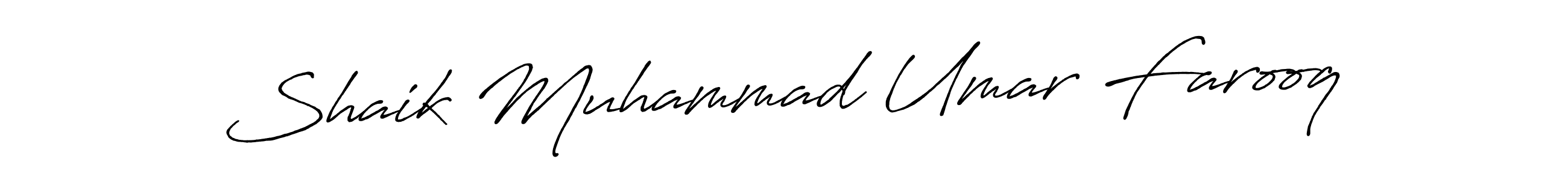 Shaik Muhammad Umar Farooq stylish signature style. Best Handwritten Sign (Antro_Vectra_Bolder) for my name. Handwritten Signature Collection Ideas for my name Shaik Muhammad Umar Farooq. Shaik Muhammad Umar Farooq signature style 7 images and pictures png