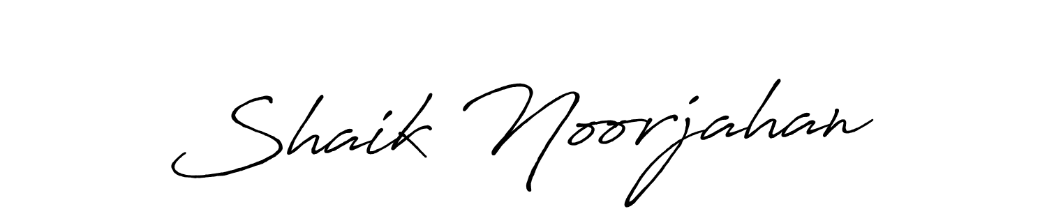 Use a signature maker to create a handwritten signature online. With this signature software, you can design (Antro_Vectra_Bolder) your own signature for name Shaik Noorjahan. Shaik Noorjahan signature style 7 images and pictures png