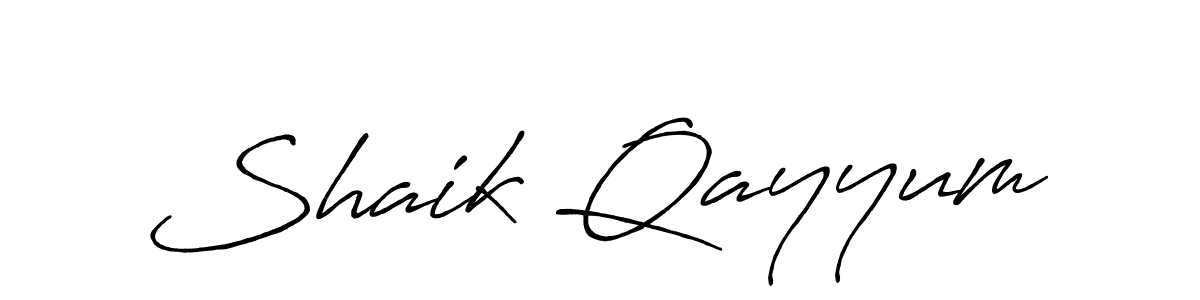 Use a signature maker to create a handwritten signature online. With this signature software, you can design (Antro_Vectra_Bolder) your own signature for name Shaik Qayyum. Shaik Qayyum signature style 7 images and pictures png