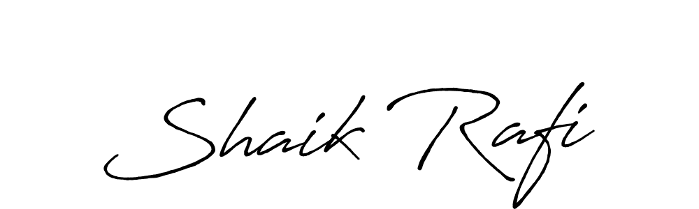 Make a beautiful signature design for name Shaik Rafi. With this signature (Antro_Vectra_Bolder) style, you can create a handwritten signature for free. Shaik Rafi signature style 7 images and pictures png