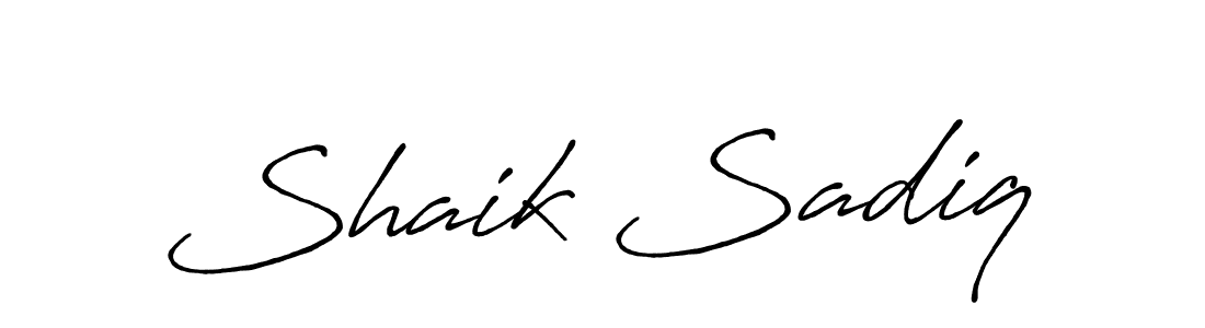 It looks lik you need a new signature style for name Shaik Sadiq. Design unique handwritten (Antro_Vectra_Bolder) signature with our free signature maker in just a few clicks. Shaik Sadiq signature style 7 images and pictures png