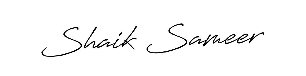 How to make Shaik Sameer signature? Antro_Vectra_Bolder is a professional autograph style. Create handwritten signature for Shaik Sameer name. Shaik Sameer signature style 7 images and pictures png