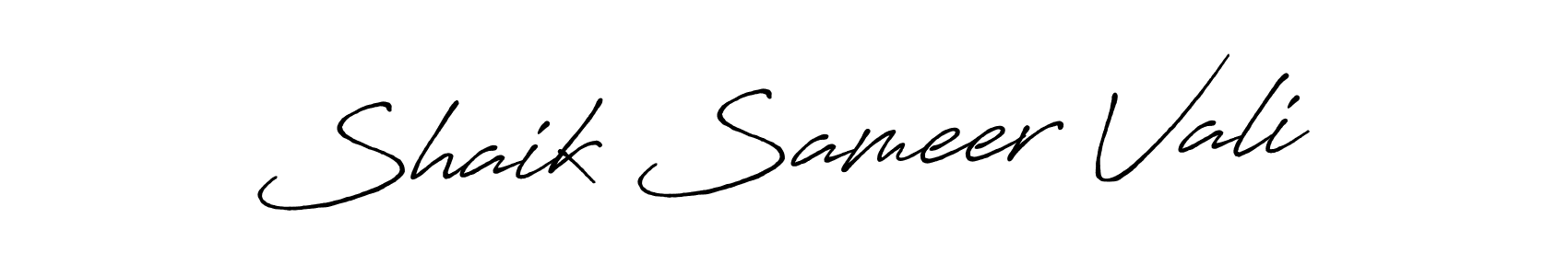 Design your own signature with our free online signature maker. With this signature software, you can create a handwritten (Antro_Vectra_Bolder) signature for name Shaik Sameer Vali. Shaik Sameer Vali signature style 7 images and pictures png