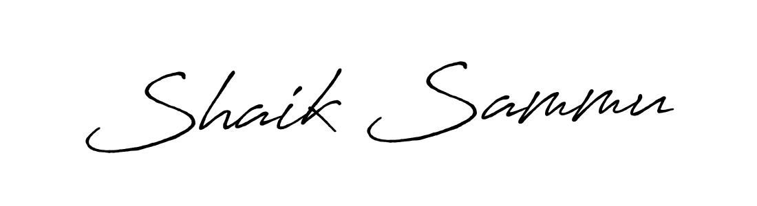 Create a beautiful signature design for name Shaik Sammu. With this signature (Antro_Vectra_Bolder) fonts, you can make a handwritten signature for free. Shaik Sammu signature style 7 images and pictures png