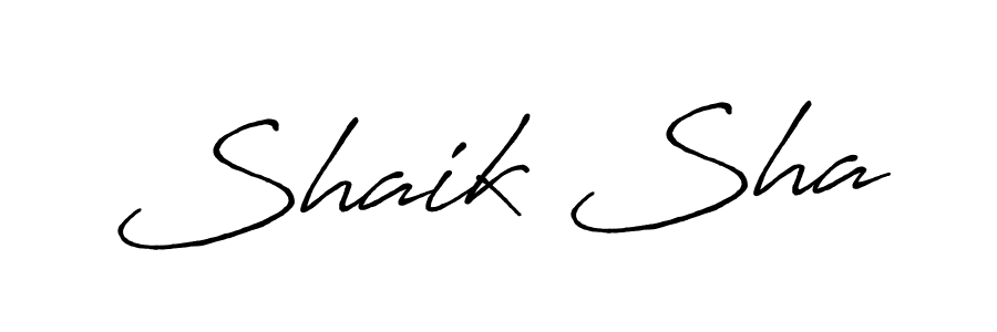 It looks lik you need a new signature style for name Shaik Sha. Design unique handwritten (Antro_Vectra_Bolder) signature with our free signature maker in just a few clicks. Shaik Sha signature style 7 images and pictures png