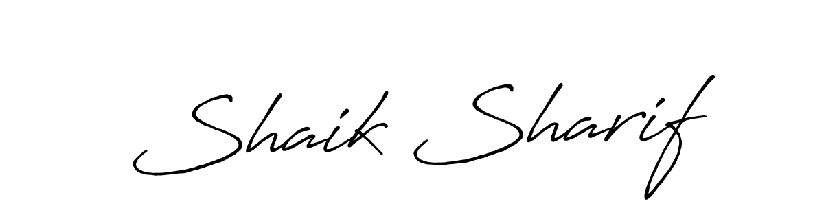 Also we have Shaik Sharif name is the best signature style. Create professional handwritten signature collection using Antro_Vectra_Bolder autograph style. Shaik Sharif signature style 7 images and pictures png