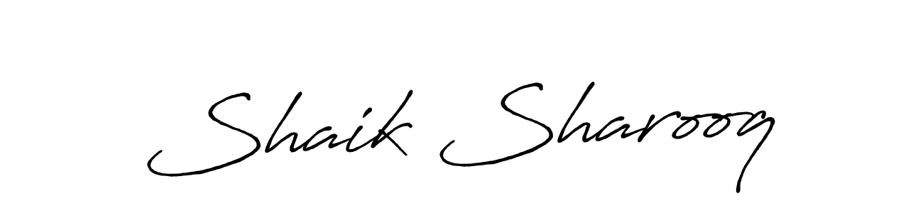 Shaik Sharooq stylish signature style. Best Handwritten Sign (Antro_Vectra_Bolder) for my name. Handwritten Signature Collection Ideas for my name Shaik Sharooq. Shaik Sharooq signature style 7 images and pictures png